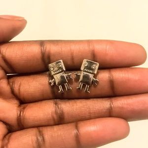 Silver robot studs